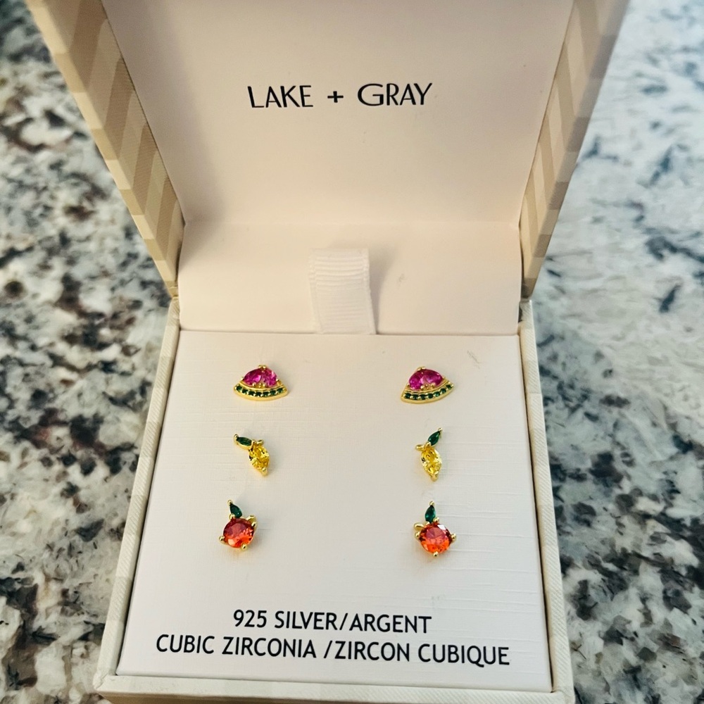 3/$25 ✨ Fruit Crystal Earrings Set